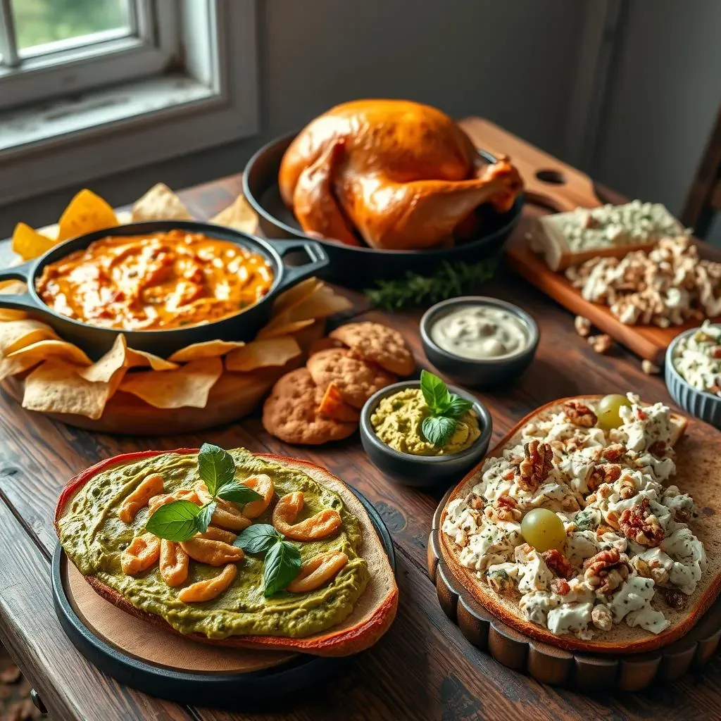 CrowdPleasing Dips & Spreads with Rotisserie Chicken